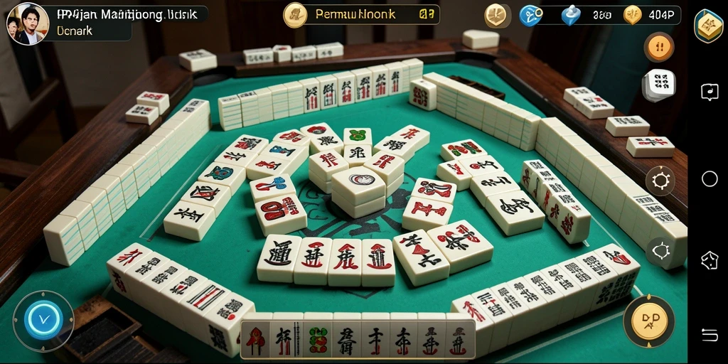 Tampilan menarik dari gameplay Mahjong di 4P4P.