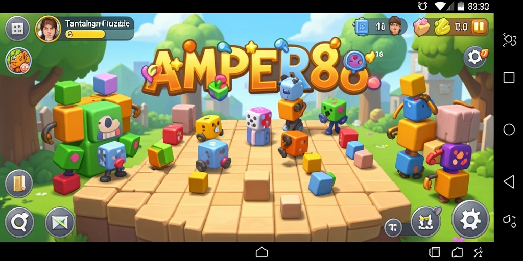 Tampilan gameplay AMPER88 yang penuh warna dan interaktif.