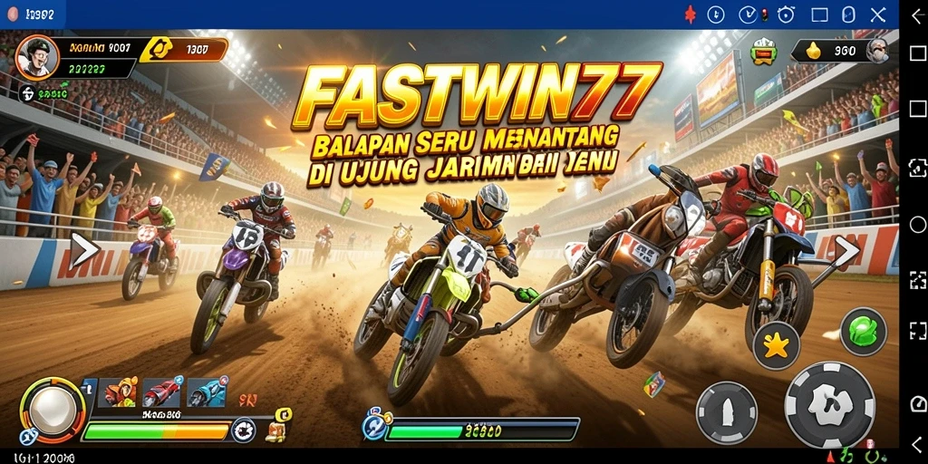 Screenshot gameplay balapan yang seru di FASTWIN77.