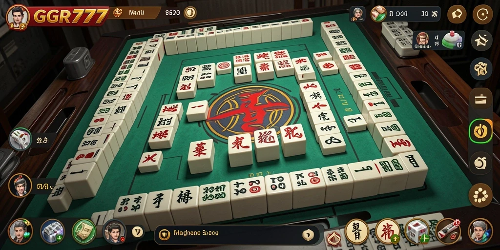 Cuplikan layar GGR777 menunjukkan gameplay Mahjong yang seru dan mendebarkan.