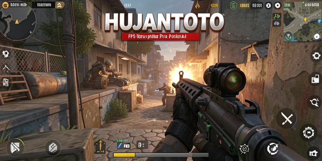 Screenshot menunjukkan aksi intens dalam pertarungan FPS.