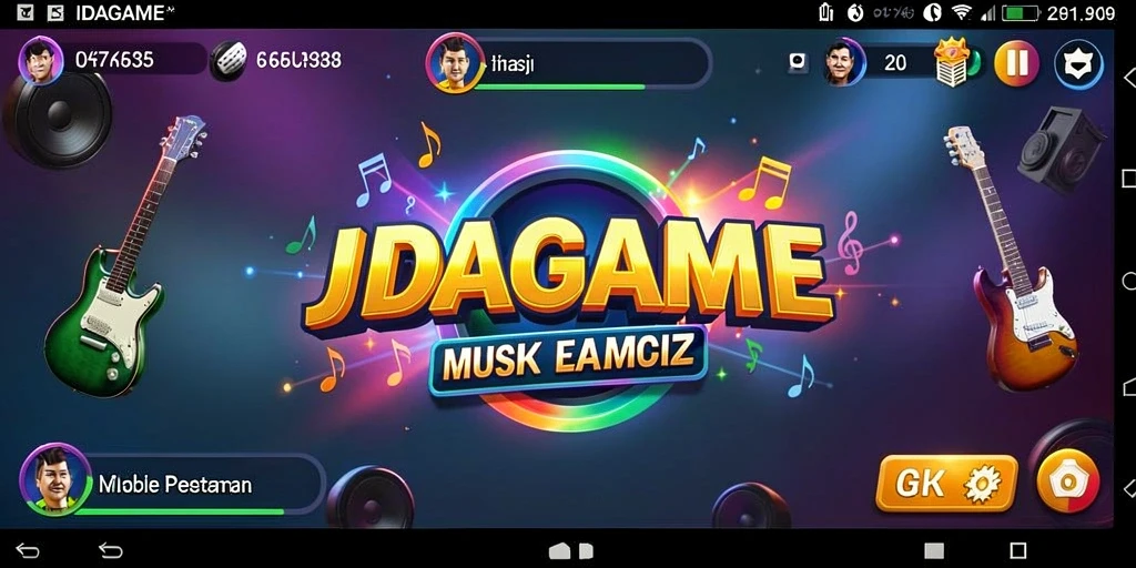 Screenshot gameplay IDAGAME dengan pengalaman musik interaktif.