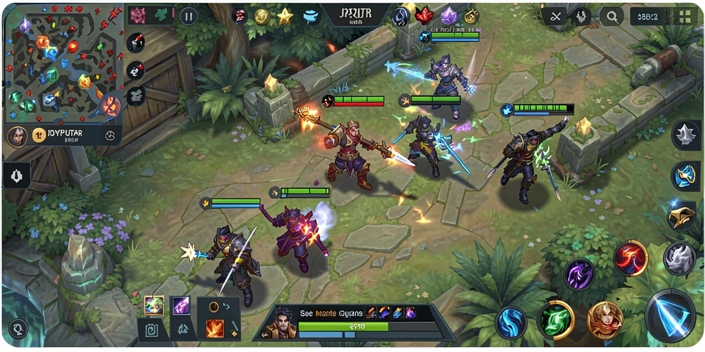 Tampilan gameplay seru dan kompetitif JOYPUTAR yang penuh aksi.