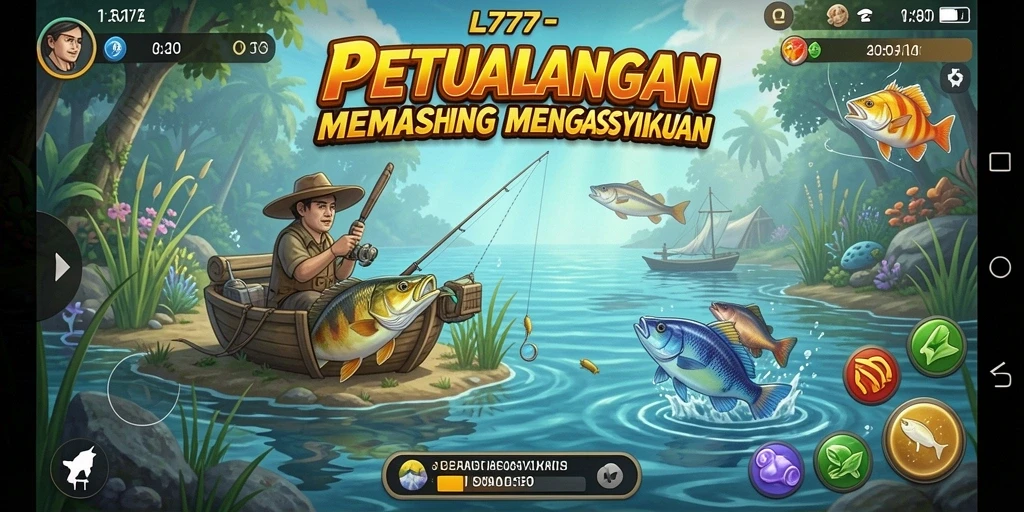 Gameplay seru menangkap ikan di dunia bawah air.