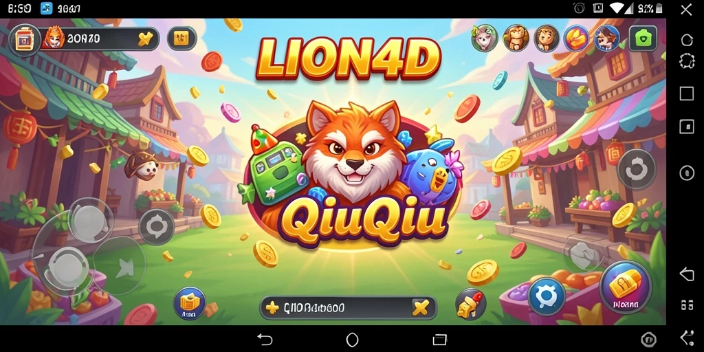 Tampilan menarik dari gameplay QiuQiu di LION4D.