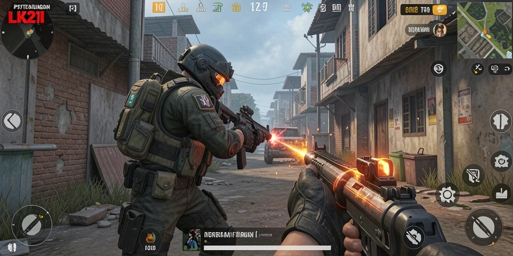 Gameplay intens LK21 dengan aksi pertempuran FPS yang mendebarkan.