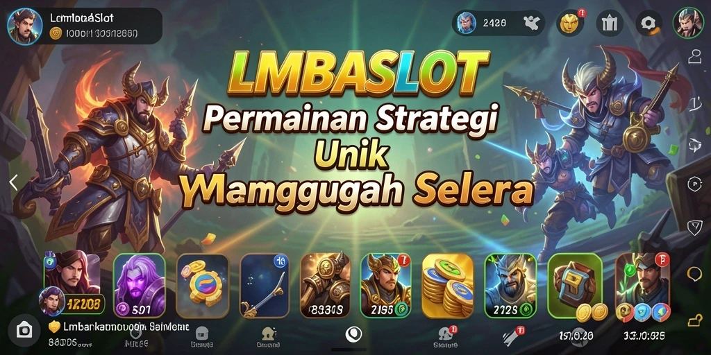 Screenshot menunjukkan gameplay intens LMBASLOT dengan grafis menawan.
