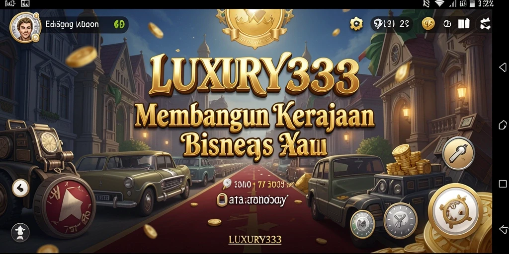 Screenshot utama LUXURY333 menampilkan gameplay Tycoon yang menggambarkan manajemen bisnis.