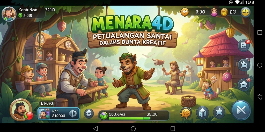 Screenshot gameplay MENARA4D yang menampilkan kreativitas membangun menara.