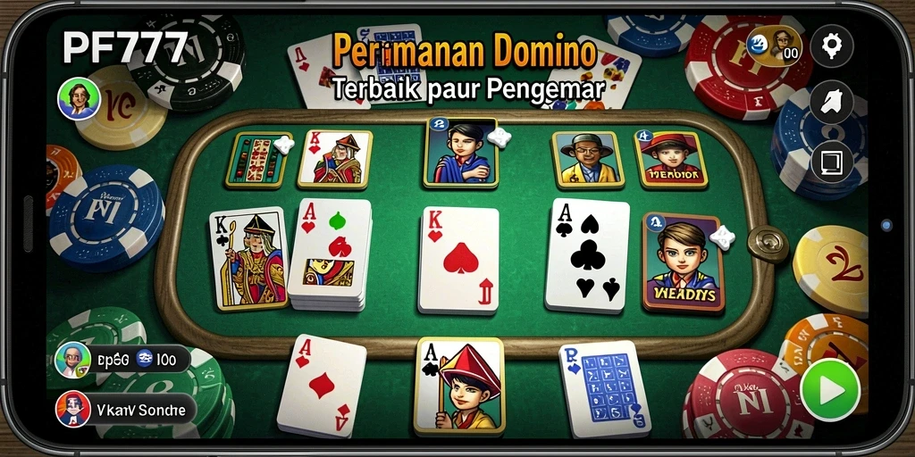 Tampilan gameplay seru dalam permainan Domino PF777.