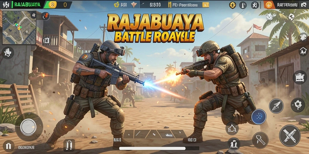 Gameplay seru pertarungan Battle Royale di RAJABUAYA.