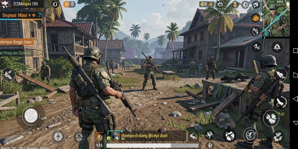 Tangkapan layar gameplay S13 menunjukkan pertempuran epik antara kerajaan.