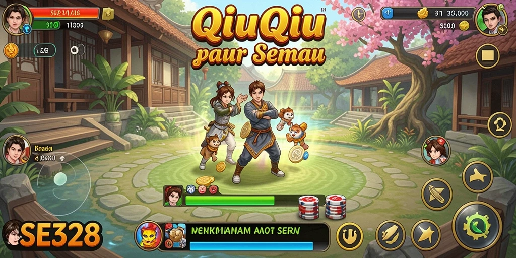 Screenshot gameplay SE328 menampilkan keseruan permainan QiuQiu.